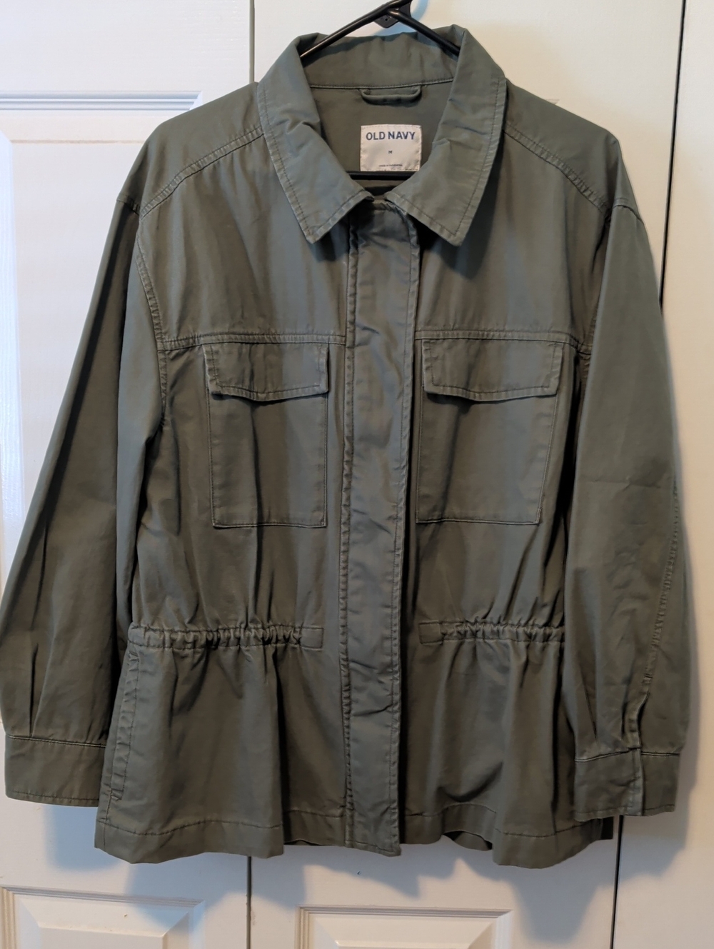 Old Navy Olive Green Drawstring Utility Jacket